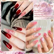 MEET ACROSS 9 Colors Pat Painting Gel Nail Polish, Pink Red Patting Glue Smudge Canned High Saturation Popular Semi-Solid Nail Polish Glue Nail Salon Special Manicure Nail Supplies Halloween Nails - Nhiều màu - Xem 8