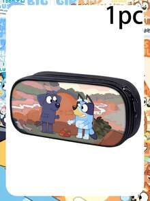 Bluey حافظة أقلام/كرتون/بلوي/أنيقة محمولة/مدمجة/حرم جامعي/ملونة/فتاة/طالبة//عادية/ديكور حفلة/هدية