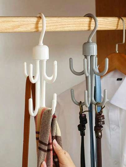 Rotatable Bra Hanger Closet Organizer, Tank Top Hanger, Rotatable Bra Hanger Closet Organizer, Holds Up To 48 Items, Plastic Space-Saving Storage Rack For Belts, Bras, Tank Tops, And Ties, Essential Organizer For Apartments And Dormitories.