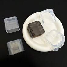 1个充电器保护套 [英国20W充电器保护套] [欧盟20W充电器保护套] [美国18/20W充电器保护套] 方形/波浪形透明，透明黑色TPU充电器保护套，防尘 - 彩色 - 查看 12