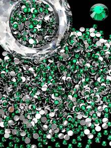 1000/2000/3000 件袋装树脂水钻，4 毫米绿色平底非热固水晶，适用于 DIY 工艺品、杯子、瓶子、玻璃杯、衣服、散装闪亮水晶、工艺装饰、情人节装饰