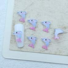 20/50/100pcs Dolphin Decorations, Resin Crafts For Nail Art And DIY Phone Case Decor, Ocean Animal Series Accessories For Handmade - Dolphin Nail Art - View 13