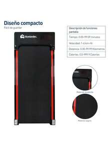 Walking Pad Bluelander banda caminadora plegable eléctrica ejercicio fitness compacto portátil entrenamiento en casa oficina equipo multifunción ajustes velocidad deporte salud cardio - Negro - Ver 3