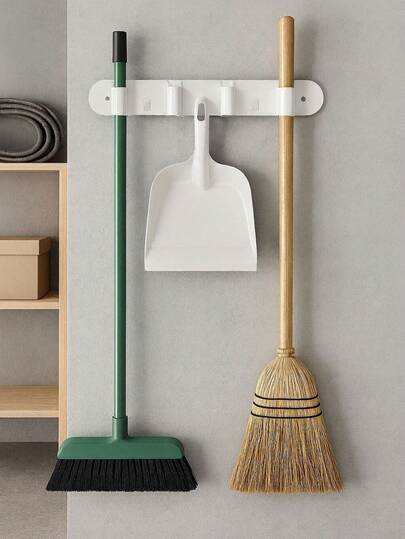 Suporte de parede para vassoura rodo e pá resistente e prático acompanha bucha e parafuso - 3 cores
