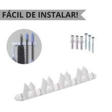 Wall Mount For Broom, Squeegee And Dustpan, Sturdy And Practical, Comes With A Wall Plug And Screw - 3 Colors - White - View 3