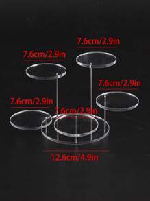 Acrylic Cupcake Stand Round Jewelry Display Stand,Multi-Layer Ring Display Stand Cupcake Holder,Cake Dessert Stand Party Decoration Essentials,Multi-Layer Round Dessert Cake Placing Rack,Suitable For Rings And Earrings, Miniature Statues, Black And Clear Wedding Accessories