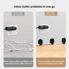 20/30 Pieces Of Wire Ribbon, Available In Black/White Colors, Reusable, Suitable For Storing Data Cables And Fixing Desktop Computer Cables - 黑色 - 查看 7