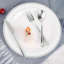 مجموعة سكاكين ستيك من الفولاذ المقاوم للصدأ 10/25/50/75/150 قطعة، مجموعة أدوات مائدة معدنية لامعة قابلة لإعادة الاستخدام، مناسبة للمنزل والمطبخ والمطعم وحفلات الزفاف والأعياد، آمنة للغسل في غسالة الأطباق