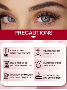 12ml Personal Eyelash Glue, Long-Lasting, Odorless, Waterproof Eyelash Extension Glue - Lasts Up To 45 Days, Odorless, Non-Irritating, Hypoallergenic Formula - Suitable For Home Use, Quick Drying Strong Eyelash Glue, Long-Lasting DIY Eyelash Glue - Black - View 11