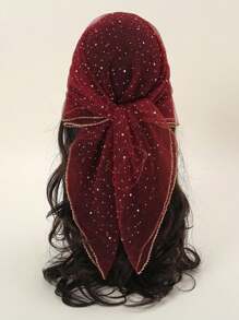 1pc Rhinestone Bandana Scarf, Stylish Headscarf, Shiny Headwrap For Dress - Multicolor - View 21