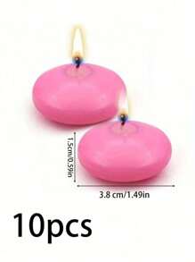 10pcs Colorful Floating Candles, Wedding Reception Hotel Restaurant Birthday Party Decor, Christmas Valentine's Day Romantic Candlelight Dinner Floating Candles