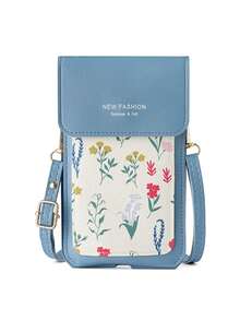 触屏手机包，女童小号单肩斜挎包，迷你印花斜挎包，女士钱包，秋季 - 彩色 - 查看 12