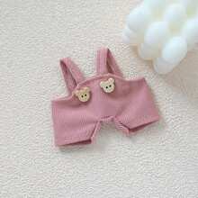 Labu 工作服套装（适用于 第 1/2 代）- 17 厘米牛仔背带套装，带乙烯基表面，适合布盒人偶和钥匙扣的可爱娃娃衣服，可调节肩带，是生日、节日、圣诞节礼物、圣诞节装饰的完美礼物 - 彩色 - 查看 17