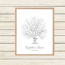 1pc Framed Canvas Wall Art - Fingerprint Tree Design, Heart-Shaped Trunk, Perfect Gift, Ready To Hang, Suitable For Living Room, Bedroom, Office Or Kitchen Decor, Fingerprint Art - Multicolor - View 9