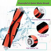 兼容小米米家扫地机器人1/1S SDJQR01RR SDJQR02RR SDJQR03RR，以及石头扫地机器人S50 S51 S55 S5 Max S6 S60 S65，HEPA滤网、主刷、边刷替换配件