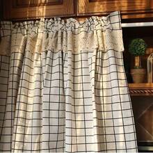 1pc Nordic Style Leaf Pattern Decorative Short Curtain - Multicolor - View 10
