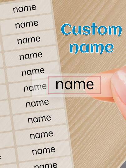 102pcs Of Customized Personalized Labels Transparent Name Stickers, Waterproof Personal Labels, School Stationery Scrapbook Stickers, Office Supplies Label Stickers, Holiday Party Gifts Waterproof, Seal, Adhesive, Multi-Functional, Exquisite, Contracted Custom, Personalized, Unique Ideal Gifts For Him Her, Boyfriend, Girlfriend, Dad, Mom, Family, Friends, Pets, School Students, Workers For Anniversaries, For Birthdays, For Day Office, School, Home, Xmas Decoration, For Housewarming