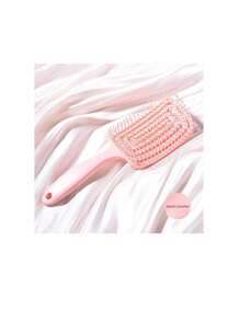 1支双功能空心梳，干湿两用 - 轻柔按摩设计，ABS塑料手柄，适合所有发质，减少打结和毛躁，改善头皮健康，是理想的小礼物，居家必备，日常使用，方便旅行携带，空心圆梳，带蓬松按摩齿的时尚美发造型梳。