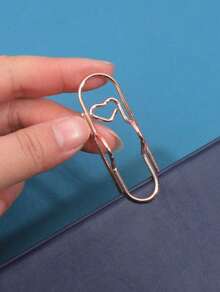 5 Pcs Creative Paperclip Shape Metal Pen Clip - Multifunctional Notebook Pen Holder, Assorted Colors Clip For Journal, Office And School Stationery Tools, Unique Back To School Supplies Gift