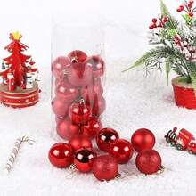 24pcs Christmas Balls, Christmas Ornaments, Colorful Plastic Electroplated Ball Ornaments ,For Christmas TreeMall Holiday Party Hanging Christmas Tree Upscale Hotel Restaurant Decoration ,Shatterproof Hanging Decorations ,Celebration Decoration Anniversary Birthday Everyday Exquisite Craftsmanship Fashion For Christmas, Birthday, Valentine's Day, Wedding Party, Home, Office, Outdoor, Christmas Tree, Create Holiday Atmosphere, Christmas Gift - Multicolor - View 11