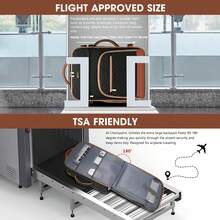 Large Carry On Travel Backpack: Flight Approved 40L Waterproof TSA Personal Item Daypack For Women Weekender Bag Fit 17inch Laptop Luggage Backpack Traveling Business With USB Port And 3 Packing Cubes - Dark Brown - View 8
