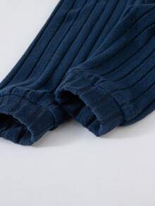 Set de 2 piezas para niños pequeños, conjunto de sudadera de manga larga con cuello polo y pantalones casuales, de moda para otoño/invierno