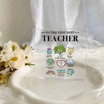 Centros de mesa únicos y lindos regalos para maestros - también son excelentes como decoración de oficina, decoración de habitación y decoración de escritorio. Ideal para mujeres, esto hace un regalo de cumpleaños, regalo del Día de la Madre o simplemente un presente pensativo maravilloso. Se puede usar como decoración del hogar, decoración de la cocina o decoración de la sala de estar. Adecuado para varias escenas como la oficina del maestro, la oficina en el hogar, el dormitorio y talla grande. Excelente para ocasiones como cumpleaños, Día de la Madre y eventos de aprecio a los maestros.