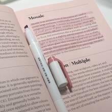 1set/5pcs Double-Head Dual-Use Highlighter Pen Back To School Dual Tip Mild Color Highlighter Fluorescent Marker Pen For Coloring Underlining Highlighting Broad And Fine Tips - Set (5 Pieces) - View 2