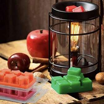 1 st doftande vaxsmältor, 85 g doftljus med sojavaxkuber för vaxvärmare, starkt doftande doftvax, presentset med doftljussmältor, fikon, jordgubb, bergamott, citron, lavendel, ylang, körsbärsblom, gardenia