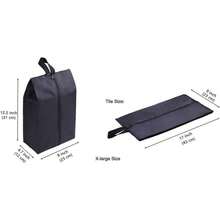 Lindoro 5 Pack Travel Shoe Bag Waterproof Nylon Fabric With Sturdy Zipper For Traveling Shoe Storage Organizer Bags Set Black