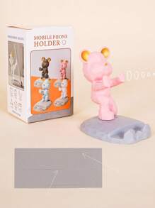 1pc Cartoon Bear Shaped Phone Stand, Compatible With Both Mobile Phones And Tablets, Suitable For Desktops, Bedside Tables, Living Rooms, Study Rooms, Bedrooms, Gifts, Etc. Back To School - Multicolor - View 8