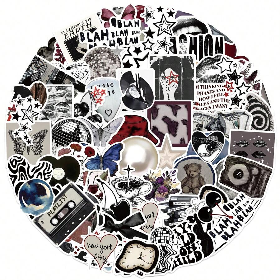 50/100 قطعة/عبوة ملصقات فتيات Y2K الحضرية الغامضة الرومانسية الجمالية، ملصقات فينيل جرافيتي جميلة وممتعة لديكور الحفلات والهدايا والأمتعة والزلاجات والأكواب والخوذات والقرطاسية