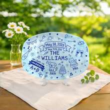 صينية زفاف مخصصة هدية عروس شخصية، هدية للعروسين، تذكار للعروس والعريس، حفل استحمام العروس، هدية للأصدقاء، هدية للصديقة المقربة - متعدد الألوان - مشاهدة 6