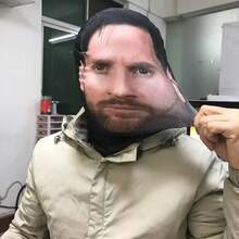 1 件 3D 全脸面具/圣诞节/化妆舞会/面部表演/恶作剧/防尘拉法帽，适合所有人、复活节、主题派对、愚人节、舞台表演、恶作剧、感恩节、新年礼物 - 黑色 - 查看 2