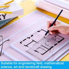 100Sheets Graph Paper Pad For Engineering, Architecture & Art - Matte Finish, Ideal For Math, Science, Drafting & DIY Projects, Grid Paper, Graphing Paper, Math Graph Paper, Square Paper, Math Paper