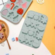 1pc, Christmas Chocolate Mold, 3D Silicone Mold, 14 Cavity Cake Mold, Pudding Mold, Baking Tools, Kitchen Gadgets, Kitchen Accessories Christmas Decor Christmas Party Favors Christmas Party Supplies Christmas Party Merry Christmas Christmas Eve Christmas Christmas Decorations Christmas Pajamas Christmas Gifts Christmas Decor