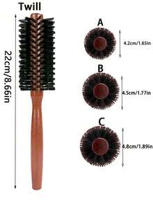 尼龙卷发棒美发沙龙造型滚筒刷家用圆筒梳女士发刷拉直卷发两用 - 彩色 - 查看 7