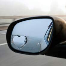 2Pcs Heart-Shaped Car Rearview Mirror, Borderless Small Round Mirror, Reversing HD Love Wide Field Of View Rearview Auxiliary Mirror - 5*5.5cm2個 - 查看 2