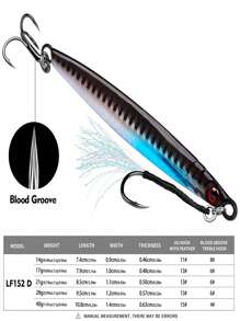 TACKLEPIONEER 1个重型海水钓鱼路亚 - 带三叉钩，适用于快/慢速铁板钓、垂直铁板钓、抛投 - 非常适合钓金枪鱼、鲭鱼、鲣鱼 - 蓝色反光路亚，亮面涂层，父亲节、圣诞节钓鱼礼物的理想之选 - 彩色 - 查看 14