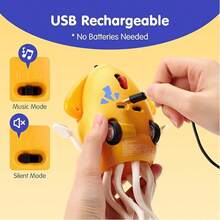 跳舞章鱼玩具，电动爬行章鱼玩具，带自动避障功能，配备LED灯和音乐，疯狂的8条腿电动躺卧跳舞章鱼玩具，适合室内玩耍和感官发育