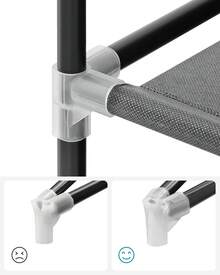 SONGMICS Clothes Wardrobe, Portable Closet, 45 X 127 X 176 Cm, 2 Hanging Rails, Shelves, And 4 Side Pockets, Large Capacity For Bedroom, Living Room, Grey