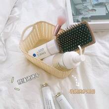 仿藤条全新塑料储物篮，白色，适用于桌面、厨房、浴室、化妆品、零食等。 - 彩色 - 查看 7