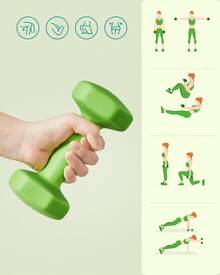 SONGMICS Dumbbells Set Of 2 Dumbbells Hexagon Neoprene Coating Strength Training Workout Fitness Training Home