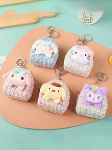 Sanrio Hello Kitty Kuromi Cinnamoroll My Melody Schlüsselanhänger Aufbewahrungstasche Schlüsselanhänger Taschen Puppe 3D Design - Schlüsselanhänger für Kopfhörer, Karten und Münzen Münzbörse Partygeschenk