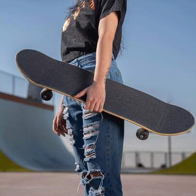 3pcs/1pc Anti-Slip Skateboard Grip Tape - Non-Slip Tape For Skateboard, Longboard And Scooter, Sandpaper Grip Tape Suitable For Short Board, Longboard, Anti-Slip Sandpaper For Roller Skateboard Steps, Wheelchair Steps