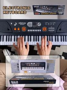 61-Key Portable Electronic Keyboard With Microphone & USB Cable – Built-In Songs, Adjustable Volume, Ideal For Beginners & Music Enthusiasts, No Batteries Included