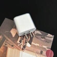 1个充电器保护套 [英国20W充电器保护套] [欧盟20W充电器保护套] [美国18/20W充电器保护套] 方形/波浪形透明，透明黑色TPU充电器保护套，防尘 - 彩色 - 查看 11