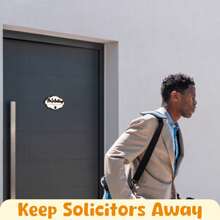 Funny No Soliciting Sign For House Door - Small No Soliciting Sign For Front Door Hanging, No Solicitors Signs For Office Home, Please Do Not Knock Or Ring Doorbell Signs