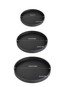 圆形硅胶浴室梳妆台收纳展示托盘，适用于梳妆台浴室，可存放香水乳液蜡烛化妆品首饰，水槽皂架收纳架，台面咖啡桌装饰收纳