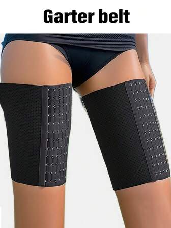 1. Ladies High-Neck Thigh Slimming Belt, Equipped With Adjustable Buckle - Breathable And Comfortable Leg Compression Belt, Used To Reduce Thigh Fat, Knitted Fabric Suitable For All Seasons, Button Closure, Outdoor Leg Support Equipment | Natural Appearance | Comfortable Fit, Thigh Tightening And Wrapping Belt, Suitable For Home, Gym And Office Use, Breathable Compression Belt